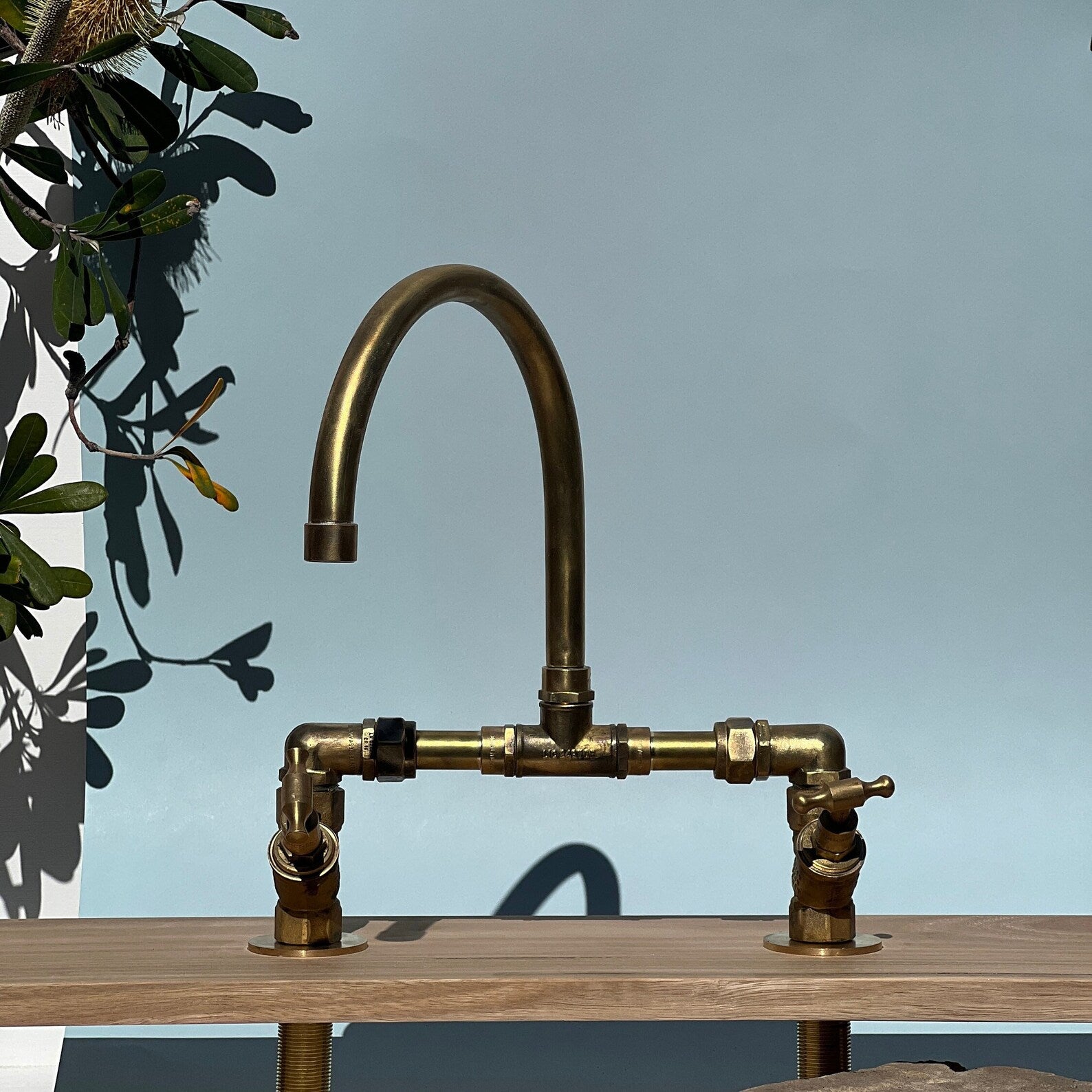 Victoria Industrial Brass Tap Set