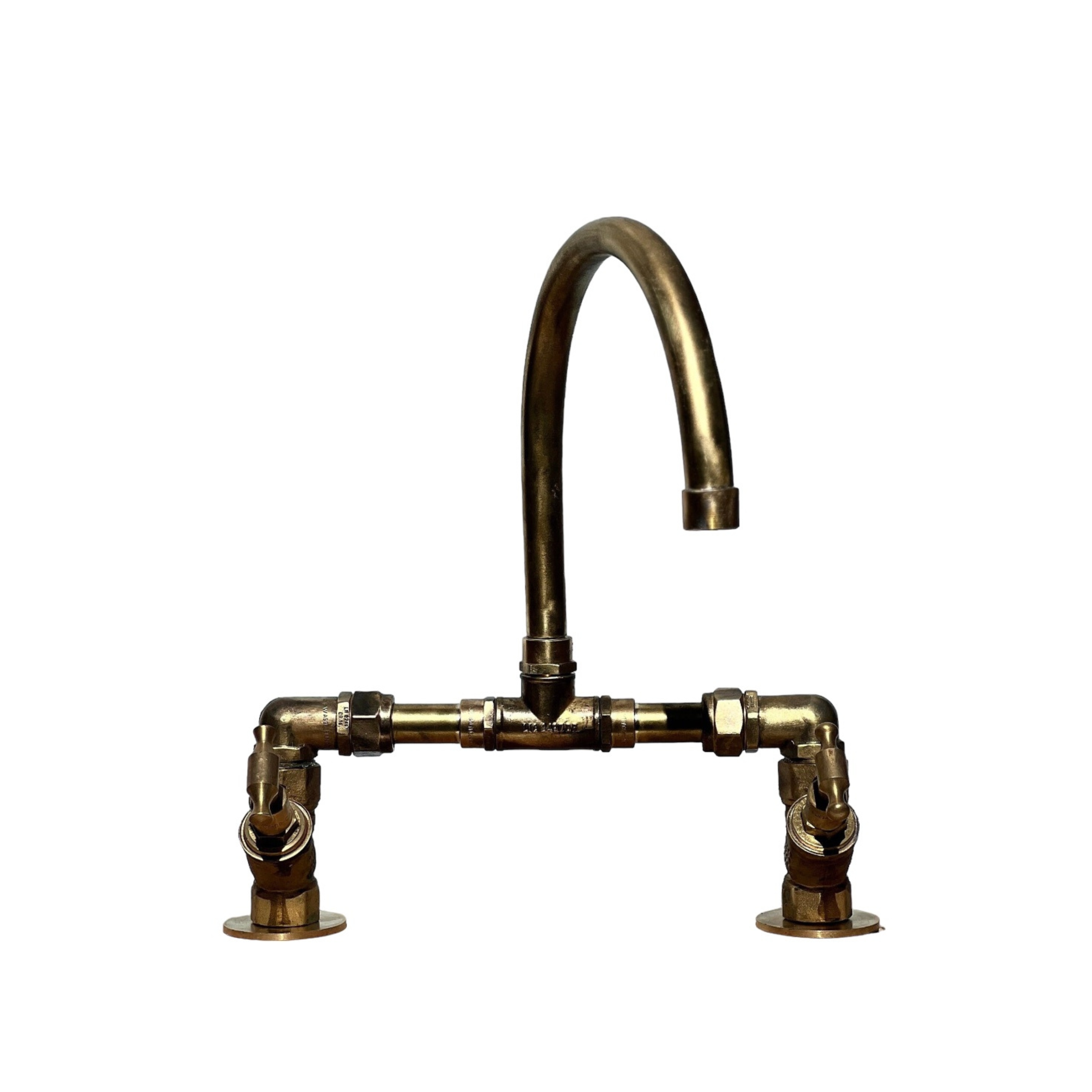 Victoria Industrial Brass Tap Set